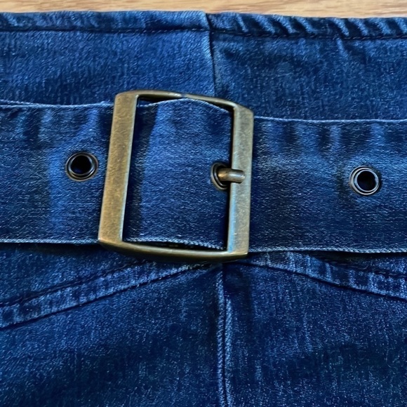 Free People Dark Blue Denim Skirt - Picture 2 of 9